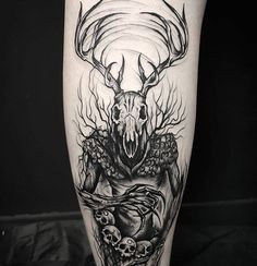 Skin Walker Tattoo, Skinwalker Tattoo, Wendigo Tattoo, Andrew Tattoo, Siren Tattoos, Dark Feminine Tattoos, Feminine Tattoo Ideas, Slavic Tattoo, Siren Tattoo