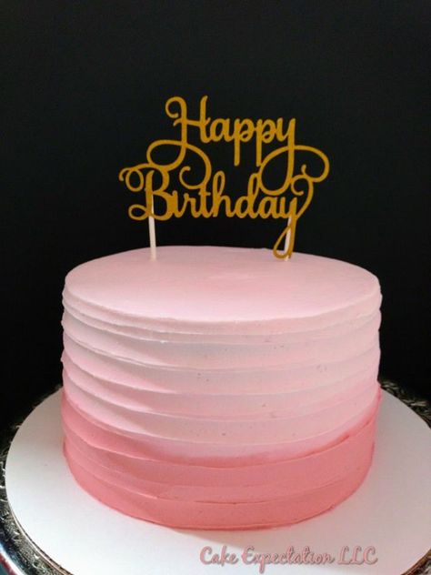 Ombre Cake in Pinks Light Pink Cake Ideas, Ombré Birthday Cake, Pink Circle Cake, Ombre Cake Ideas, Pink Round Cake, Pink Ombre Cake Birthday, Ombre Cake Pink, Ombré Pink Cake, Pink Ombre Birthday Cake