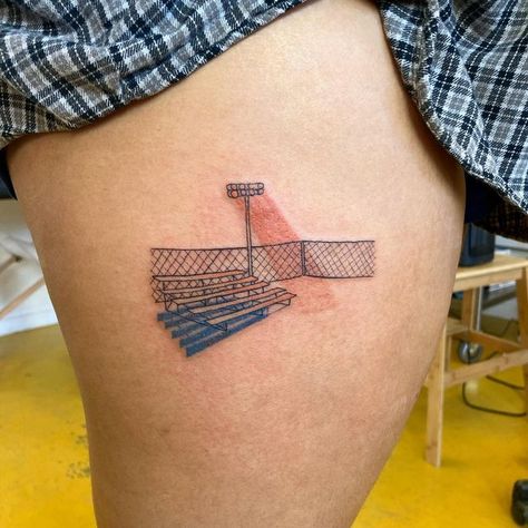 Bleachers Tattoo, Midwest Tattoo Ideas, Midwest Emo Tattoo, Midwest Tattoo, Tropical Goth, Midwest Emo, E Tattoo, Bleachers, Tattoo Inspo