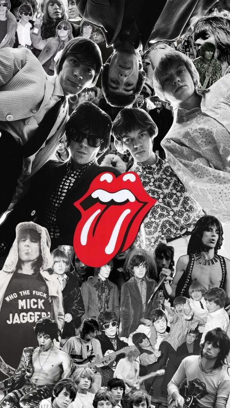 #therollingstones #blackandwhite #rollingstones Rolling Stones Logo, Ron Woods, Bill Wyman, Mad Magazine, Brian Jones, Charlie Watts, Stone Wallpaper, Tour Poster, Band Wallpapers