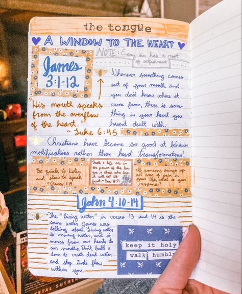 Aesthetic Sermon Notes, Sermon Notes Journals, Church Notes Journal Ideas, Church Journal, Christian Notes, Jesus Journal, Church Notes, Notes Inspo, Slow To Speak