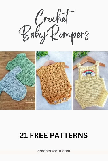 21 adorable free crochet baby romper and crochet baby onesie patterns. Crochet Patterns Free Baby Boy, Baby Romper Pattern Free, Crochet Onesie, Crochet Baby Clothes Boy, Newborn Pattern, Crochet Patterns Baby Boy, Crochet Baby Projects, Baby Romper Pattern, Newborn Crochet Patterns