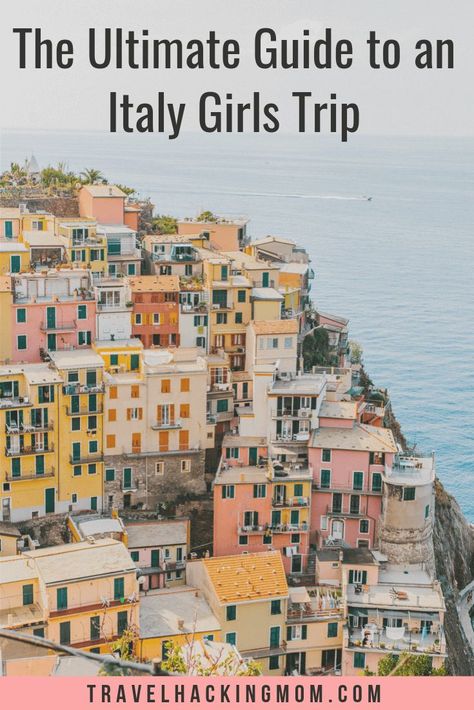 Planning a girls trip to Italy?! This guide contains everything you need to know! Fly into Rome and explore the colosseum and the Vatican. Then head to Florence and then off to Cinque Terre! Find out where to stay, what activities to do, and how to get around once you arrive! This will be a girls trip of a lifetime! #italytravel #girlstrip #italytrip Italy Girls Trip, Weekend Getaway Packing, Girlfriend Trips, Italy Girl, Mother Daughter Trip, Things To Do In Italy, Italy Itinerary, Trip To Italy, Italy Holidays