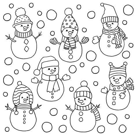 Snowman Coloring Pages for Kids & Adults: 10 Printable Coloring Pages of Snowmen for Winter Fun Snowmen Coloring Pages Free Printable, Snowman Coloring Pages Free Printable, Snowmen Quilts, Snowman Coloring Page, Nutcracker Embroidery, Snowman Coloring, Snowman Coloring Pages, Printable Snowman, Small Snowman