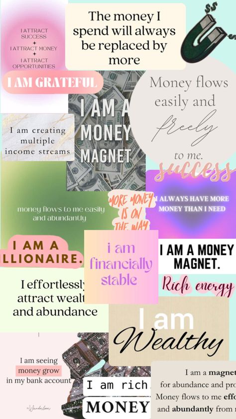 Money vision board, affirmations Real Estate Vision Board, Wealth Vision Board, Manifesting Vision Board, Money Vision Board, Affirmation Board, Vision Board Images, Vision Board Wallpaper, Career Vision Board, Healing Affirmations