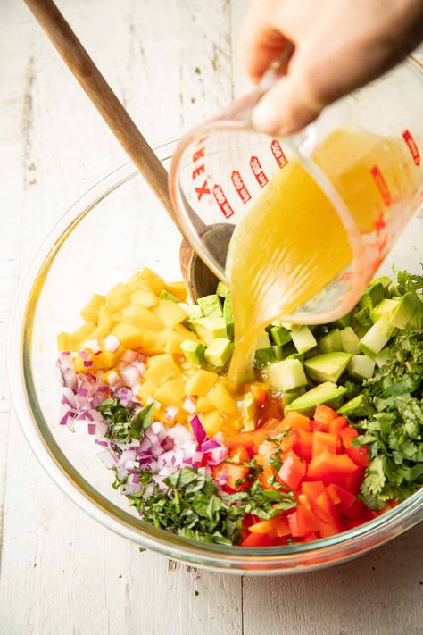 Salad With Mango Dressing, Salad Mango Avocado, Mango Tomato Avocado Salad, Mango And Cucumber Salad, Cucumber Mango Salad Recipes, Mango Salsa Salad, Green Mango Salad Recipe, Vegan Mango Salad, Mango Avacoda Salad