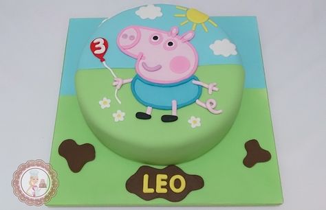 George pig cake George Pig Cake, George Pig Birthday Party, George Pig Party, George Pig Birthday, 4de Verjaardag, Peppa Pig Birthday Cake, Pig Birthday Cakes, Pig Birthday Party, Peppa Pig Cake