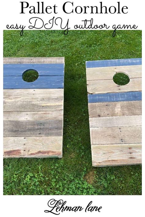 Cornhole Boards Out Of Pallets, Diy Cornhole Boards From Pallets, Pallet Cornhole Boards, Easy Cornhole Boards Diy, Painting Ideas For Corn Hole Boards, Corn Hole Boards Designs Diy, How To Make Cornhole Boards Diy, Diy Cornhole Boards How To Build, Pallet Games