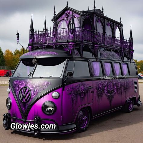 Witchy Van Life, Goth Camping, Volkswagen Bus Camper, Monique Lula, School Bus Tiny House, Old School Bus, Luxury Motorhomes, Vintage Vw Bus, Combi Vw