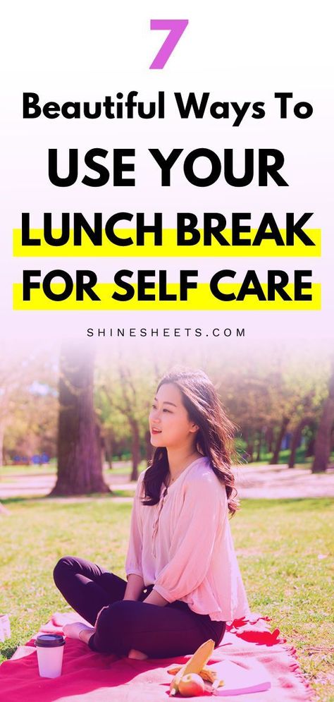 Work can be really stressful on your body, both physically and mentally. This is why using your lunch break for self care can be the next best idea in your life. Here are 7 simple and easy ideas to get you started with self care at work. | ShineSheets.com | Lunch break ideas, lunch break self care ideas for women, self care tips, self care ideas for working women, self care at work ideas, work tips #selfcare #selfcareideas #work #working #workingwomen #worklife #mindfulness #mindful #mindfullife Lunch Break Ideas, Women Self Care, Self Care Worksheets, Break Ideas, Ideas Lunch, Work Tips, Self Care Ideas, Working Women, Positive Habits