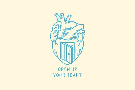 Heart illustration, open up your heart text, editable design | premium image by rawpixel.com / Tvzsu Closed Heart, Heart Text, Heart Cartoon, About Heart, Heart Illustration, Cartoon Logo, Logo Illustration, Authentic Design, Open Up