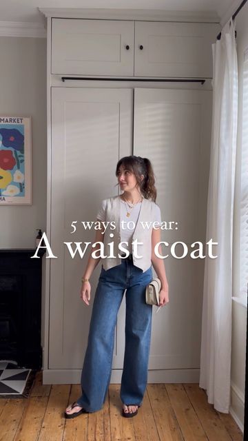 Waist Coat And Skirt Outfit, Rosie Ann Butcher, Waist Coat Outfit, Madewell Coat, Trouser Outfit, Waist Coat, Coat Outfits, 2023 Fashion, 5 Ways