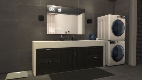 Sims 4 Bathroom Cc, Smart Mirror Bathroom, Sims 4 Bathroom, Modern Bathroom Mirrors, Building A Kitchen, Sleek Bathroom, Chic Bathroom, Smart Bathroom, Modern Laundry Rooms