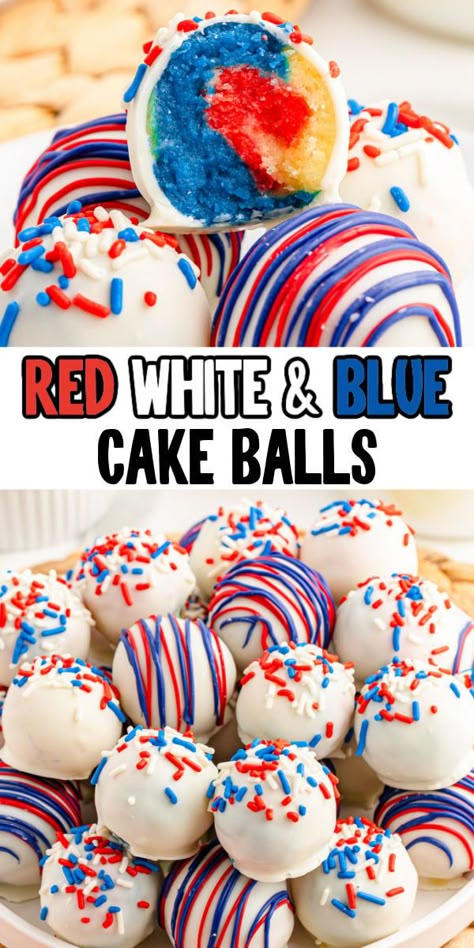 Easy 4th If July Deserts, Patriotic Cakes, Red White Blue Cake, Fourth Of July Treats, Red White And Blue Cake, Fourth Of July Cake, July Food Ideas, 4th July Food, Turtle Brownies