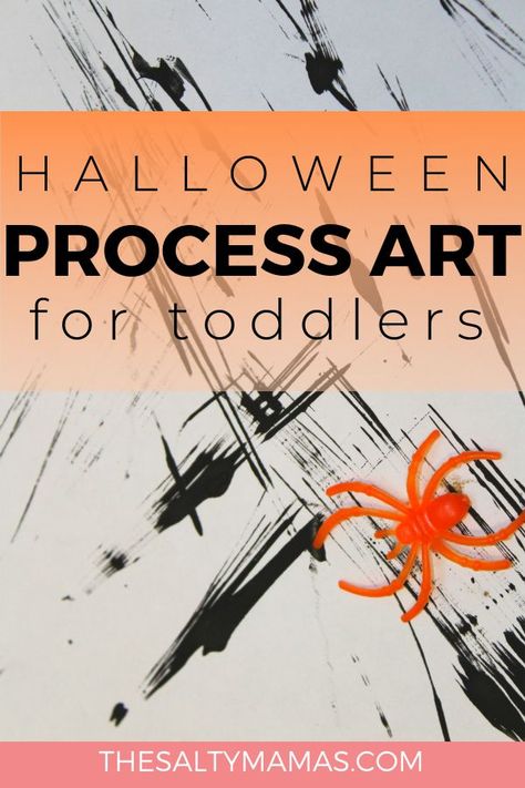 Halloween Prek Art, Halloween Art For Toddlers, Process Art For Toddlers, Process Art Ideas, Art Projects For Toddlers, Projects For Toddlers, Halloween Theme Preschool, Process Art Preschool, Halloween Lesson Plans