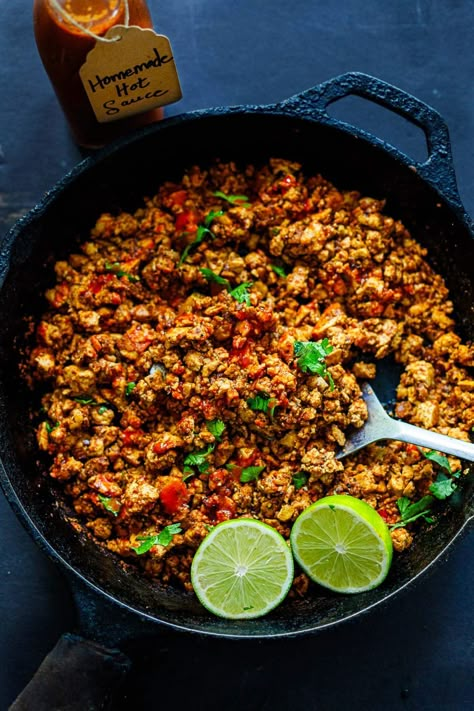 Tofu Sofritas, Sofritas Recipe, Tofu Crumbles, Protein Vegetarian Meals, High Protein Vegetarian Meals, Vegan Tofu Recipes, Feasting At Home, High Protein Vegetarian, Tofu Recipes Vegan