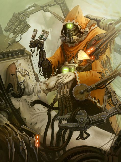 Dark Mechanicus Surgeon by Nikolaus Ingeneri Warhammer 40k Mechanicus, 40k Mechanicus, Dark Mechanicus, 40k Imperial Guard, 40k Art, 40k Artwork, Warhammer 40k Art, Warhammer Art, Warhammer 40k Artwork