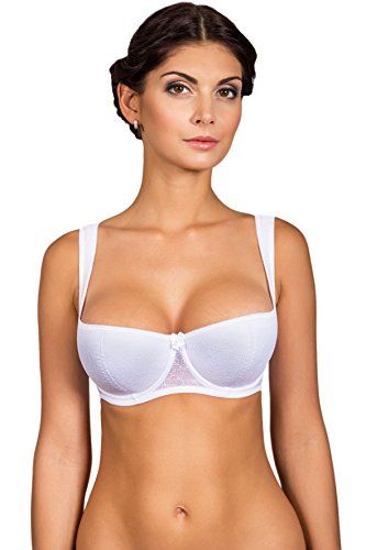 Balconette-style bra  Rosme Womens Balconette Bra, Collection "GRAND", Size 32B... Low Cut Blouses, Bra Collection, Demi Cup Bra, Sheer Bra, Balcony Bra, Cute Bras, Comfortable Bras, Balconette Bra, Everyday Bra