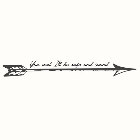 Safe And Sound Tattoo, Safe And Sound Taylor Swift Tattoo, Hunger Games Tattoo, Games Tattoo, Taylor Swift Tattoo, Gaming Tattoo, Safe And Sound, Lower Case, Simplistic Tattoos