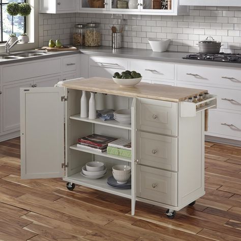 10 Kitchen Island Cart Picks For Every Type of Kitchen Dapur Moden, White Kitchen Cart, Portable Kitchen Island, Island Cart, Mobile Kitchen, Kabinet Dapur, Kitchen 2024, Kitchen Island Cart, Portable Kitchen