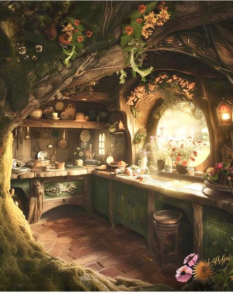 Fairy Home Interior, Wizard House Interior, Magical Cottage Interior, Fairy House Aesthetic, Fantasy Home Interior, Herbal Workshop, Fairy Home Aesthetic, Fairy House Interior, Fairytale House Interior