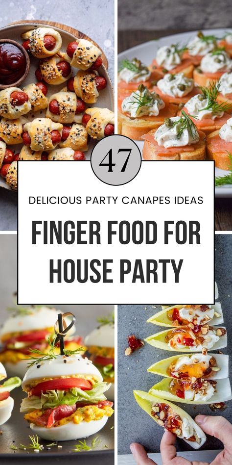 finger food for house party 3 1 Finger Food Board Ideas, House Warming Appetizer, Cocktail Party Recipes Food, Simple Canapes Ideas, Appetizer Spoons Ideas, Housewarming Food Ideas Appetizers, Food For Housewarming Party, House Party Appetizers, Open House Appetizer Ideas