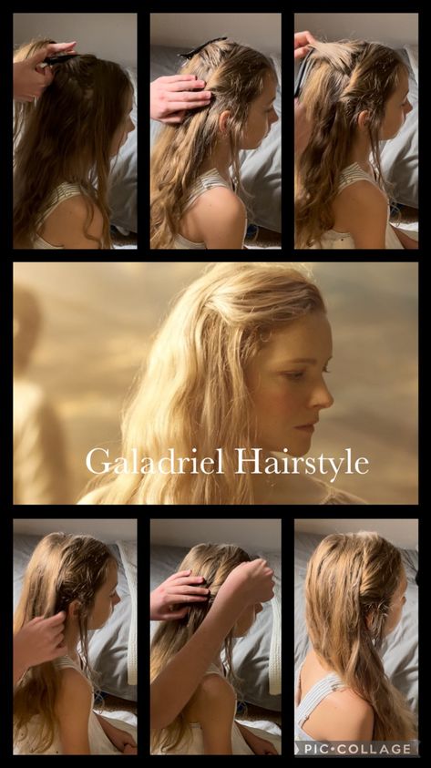 Lotr Inspired Hairstyles, Legolas Hairstyle Tutorial, Eowyn Hairstyle, Hobbit Hairstyles, Lord Of The Rings Elf Hair, Galadriel Rings Of Power Hair, Boho Updo, Face Framing Layers, Ball Hairstyles