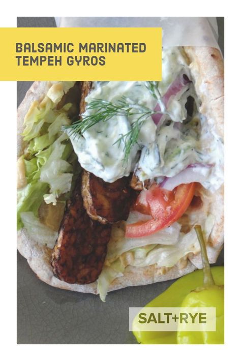 Tempeh Gyros, Rye Recipes, Marinated Tempeh, Delicious Sandwiches, Easy Delicious Recipes, Meatless Monday, Tempeh, Rye, In My Life