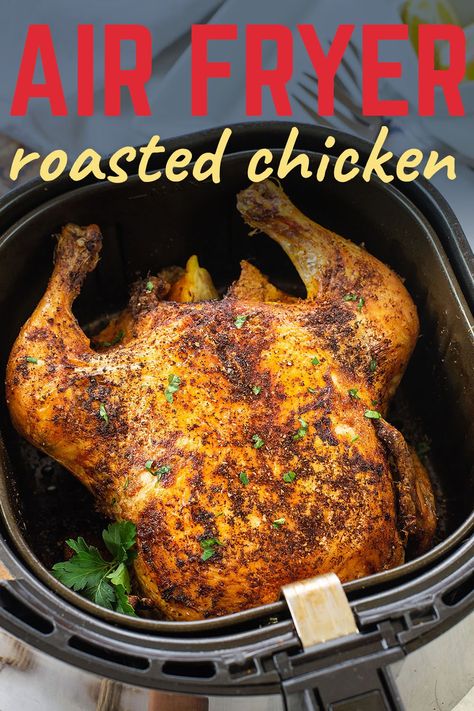 Moist, tender chicken in the air fryer! This whole chicken roasts perfectly in just one hour! Costco Recipes, Plain Chicken Recipes, Costco Rotisserie Chicken, Chicken Rotisserie, Costco Chicken, Rice Meals, Leftover Rotisserie, Burrito Recipe, Whole Chicken Recipes