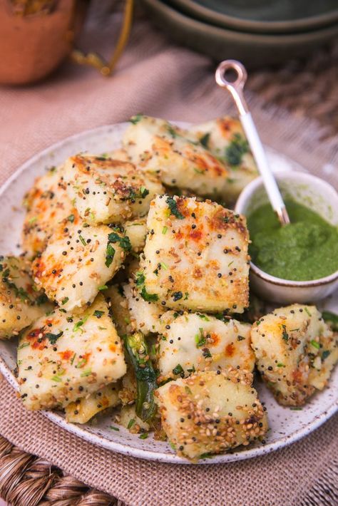 The Chutney Life Recipes, Chutney Life Recipes, Sooji Dhokla Recipe, Lunch Recipes Indian Vegetarian, Indian Snacks Vegetarian, Dinner Recipes Vegetarian Indian, Evening Snacks Indian, Vegetarian Snacks Easy, Paniyaram Recipes