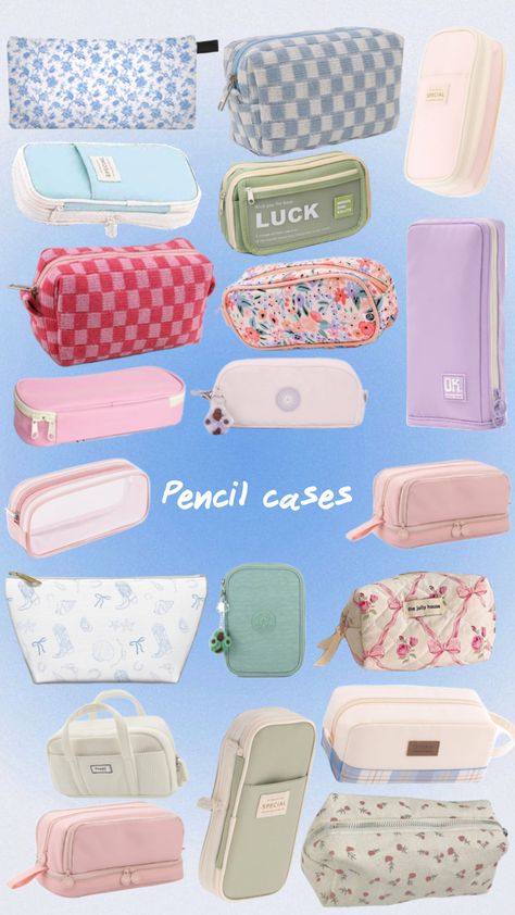 Cute pencil cases for back to school #backtoschool #school #aesthetic School Pencil Case Aesthetic, Pencil Cases Aesthetic, Aesthetic Pencil Cases, Pencil Case Essential, Cute Pencil Cases, Pencil Case Aesthetic, Aesthetic Pencil Case, School Pencil Case, Cute School Stationary