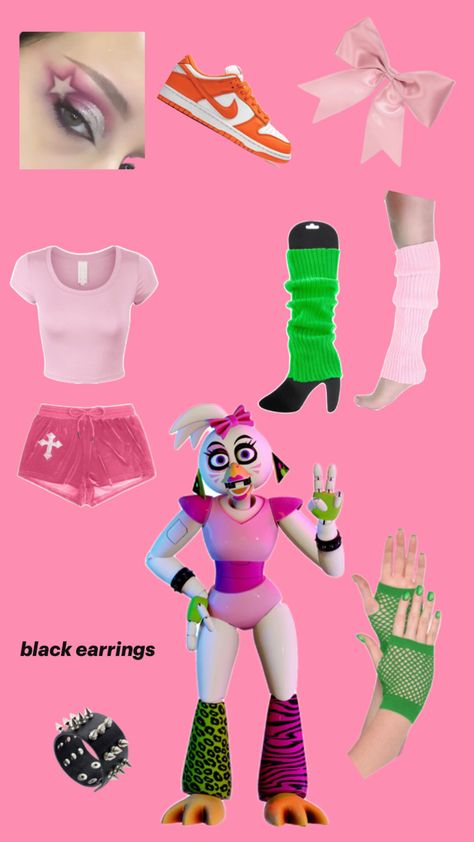 Simple cosplay to recreate Glamrock Chica Cosplay, Chica Costume, Chica Cosplay, Simple Cosplay, Glamrock Chica, Fnaf Cosplay, Easy Cosplay, Halloween Makeup Inspiration, Halloween Makeup