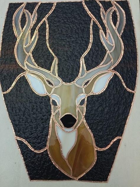 Stained Glass Deer, Stained Glass Tattoo, Stained Glass Windows Church, Stained Glass Quilt, Stained Glass Patterns Free, Snowshoes, Glass Art Projects, Stained Glass Decor, Stained Glass Ornaments