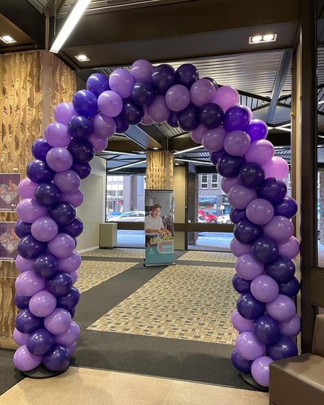 Double Door Balloon Arch with #Different Shade of #Purple. #adelaide @australia #australia #adelaideballoons #balloongarland #balloondecor #partyideas #partyballoons #trendingballoons #trend #reels #bestballoonsintown #balloons🎈 #decoration #bestdecor #adelaide #cbd #partydecorations #share #rich #Gold #White Purple Balloons Decorations, Door Balloon Arch, Balloon Arch Purple, Purple Balloon Arch, Ballon Ideas, Bday Surprise, Balloon Door, Birthday Ballon, Purple Balloon