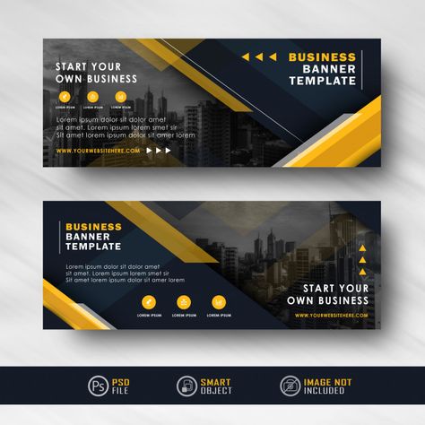 Modern blue navy yellow business company... | Premium Psd #Freepik #psd #banner High Quality Header, Company Banner Design, Banner Logo Design, Google Banner Ads, Company Banner, Furniture Graphic, Thanh Long, Black Friday Banner, Company Presentation