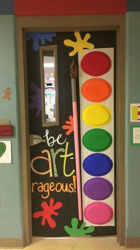 Art Room Door, Art Classroom Door, Classroom Decoration Ideas, Teacher Door Decorations, Art Room Doors, Room Door Decorations, Classe D'art, Diy Classroom Decorations, Vbs Themes