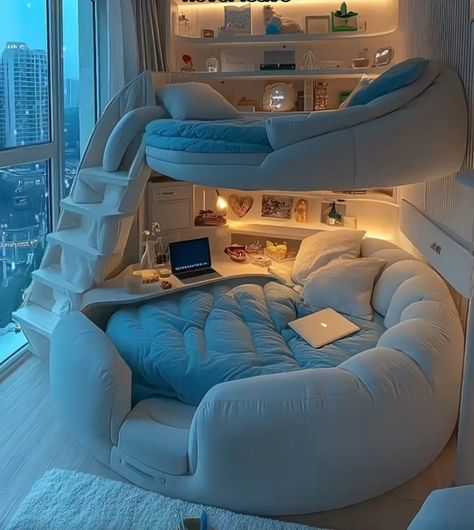 Comfortable Bedroom Decor, Amazing Bedroom Designs, Cool Room Designs, Dream Bedroom Inspiration, Dream Life House, Cute Bedroom Decor, Dream House Rooms, Cozy Room Decor, Dream Room Inspiration