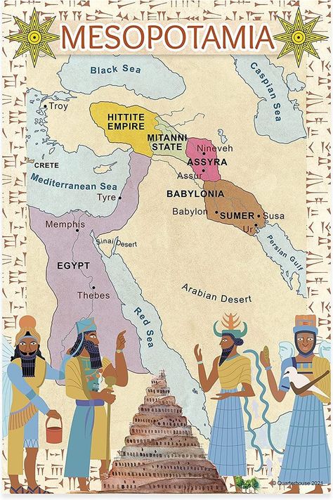 Mesopotamia Projects, Ancient Civilizations Projects, Bible Mapping, Indian History Facts, Social Studies Classroom, Ancient Mesopotamia, Learning Materials, History Timeline, Ancient Maps