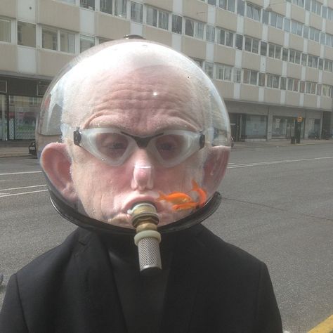 30 Images That Are The Epitome Of WTF - Wtf Gallery Gas Mask, Old Man, Mask, Fish