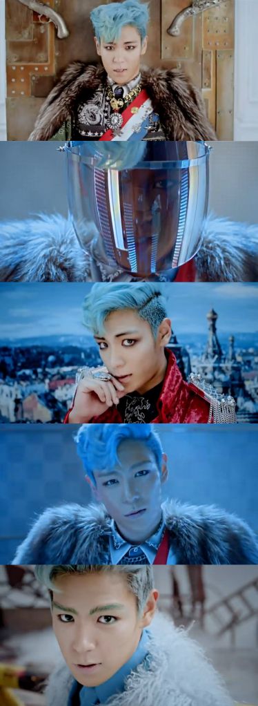 Fantastic Baby: T.O.P. His blue hair will forever be on point Top Fantastic Baby, Male Elsa, T O P Bigbang, Big Bang Kpop, Choi Seunghyun, Baby Dance, G Dragon Top, Gu Family Books, Top Choi Seung Hyun