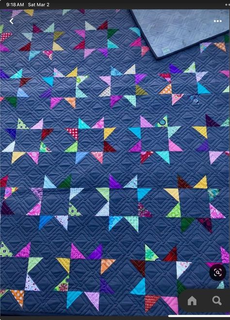 Grey Background Quilts, Dark Quilt Patterns, Dark Background Quilts, Crumb Blocks, Half Square Triangle Quilts Pattern, Handmade Quilts For Sale, Triangle Quilt Pattern, Patchwork Ideas, Fun Quilt