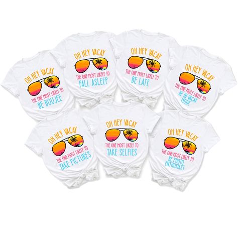 PRICES MAY VARY. 💕 Family Cruise Shirts 2023, Most likely To Summer Vacay Shirt, Cruise Squad Vacation Trip Matching Family Group T-Shirt 💕 PERFECT FAMILY VACATION TRIP GIFTS FOR SUMMER 2023: Most likely To Summer Vacay Shirts include adult unisex shirt, youth/toddler t-shirt, baby onesie will be flawless Family Cruise Squad 2023 Cruising Trip Party Vacation T-Shirt Gifts for yourself, mom, dad, sister, brother, family members, cruise squad to Making Memories Together. Wearing these Family Cru Family Cruise Shirts, Cruise Shirts, Cruise Shirt, Family Cruise, Perfect Family, Cruise Vacation, Sister Brother, Making Memories, Summer 2023