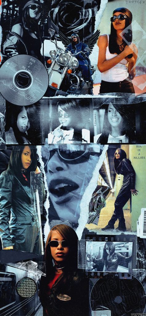 2000s Aesthetic Wallpaper Vintage, Aaliyah Aesthetic 90s, 2000s Aesthetic Wallpaper, Character Scrapbook, Background Y2k, Aaliyah Aesthetic, R&b Aesthetic, Aaliyah One In A Million, Aaliyah Outfits