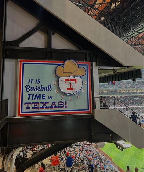 Rangers Baseball in Arlington! #baseball #texas #texasrangers #summerbaseball #aesthetic Texas College Aesthetic, Texas State Aesthetic, Texas Culture Aesthetic, Rangers Aesthetic, Dallas Texas Aesthetic, Dv Lottery, Dallas Aesthetic, Book Locations, Baseball Aesthetic