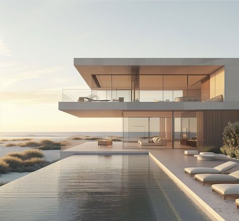 House Design Modern Minimalist, Outside House Design, Luxury Beach House, Dream Life House, Modern Mansion, Beach House Design, House Outside Design, Modern Architecture House, Luxury House Designs