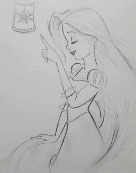 Rapunzel Drawing Sketch, Rapunzel Sketch, Rapunzel Drawing, Girly Drawings, Sketches Easy, Diy Canvas Art Painting, Drawing Sketch, Diy Canvas Art, Diy Canvas