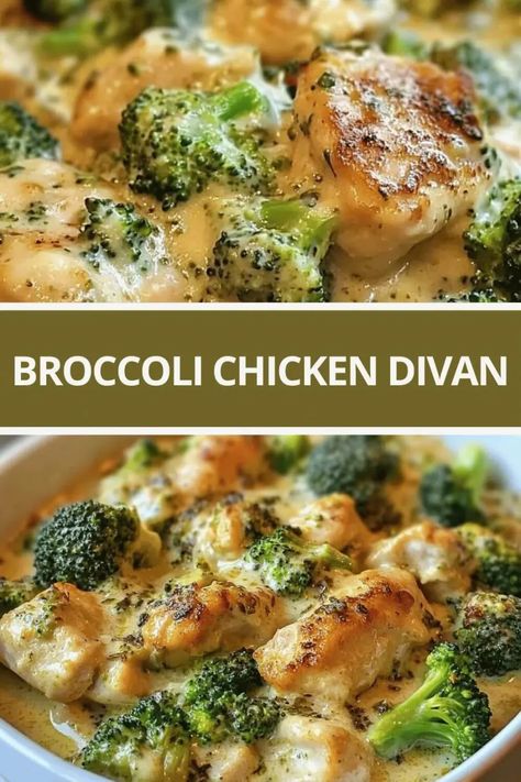 Broccoli Chicken Divan Recipe Broccoli Chicken Divan, Chicken Broccoli Divan, Chicken Divan Recipe, Creamy Cheese Sauce, Chicken Divan, Chicken Casseroles, Broccoli Chicken, Chicken Ideas, Broccoli Rice