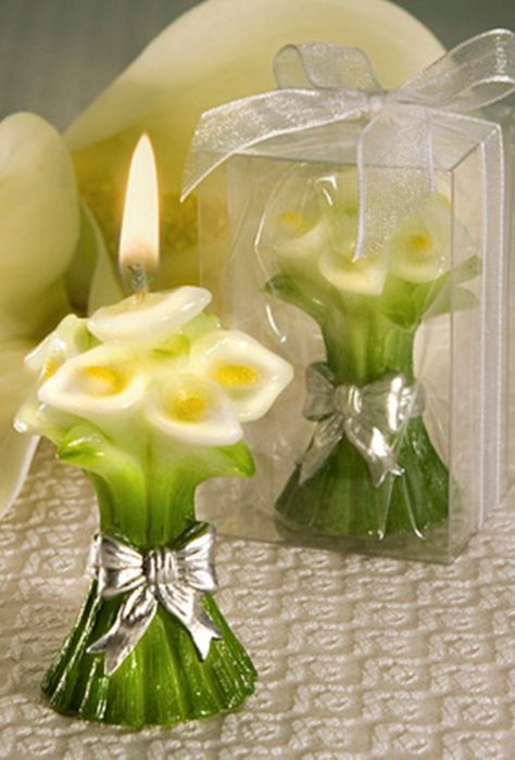 Beautiful Candles - Practical Wedding Favors, Velas Candles, Calla Lily Wedding, Unity Candles, Calla Lily Bouquet, Creative Candles, Lily Bouquet, Candle Wedding Favors, Citronella Candles