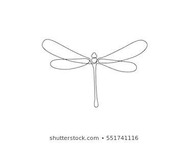 Dragonfly Line Art, Drawing Dragonfly, Sketching Lessons, Continuous Line Tattoo, Dragonfly Images, Butterfly Stencil, Vine Tattoos, Bff Tattoos, Dragonfly Tattoo