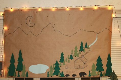 Party, photo booth, backdrop, photo booth backdrop, outdoors themed party, nature party, wilderness party Hiking Party Decorations, Camping Theme Backdrop, National Park Party Decorations, Hiking Themed Party, Camp Photo Booth, Camping Backdrop, Mountain Birthday Party, Park Party Decorations, Wilderness Party